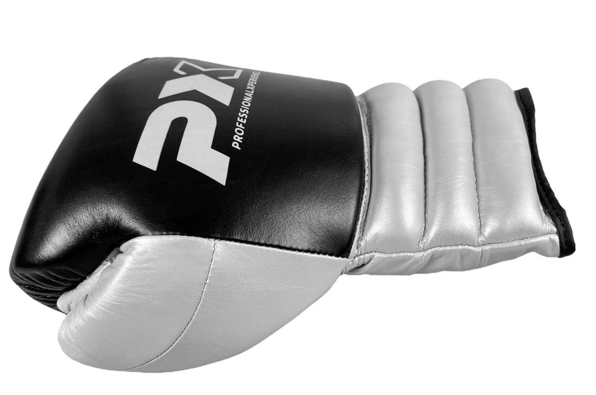 Phoenix PX tävlingsboxningshandskar läder - Svart/Silver