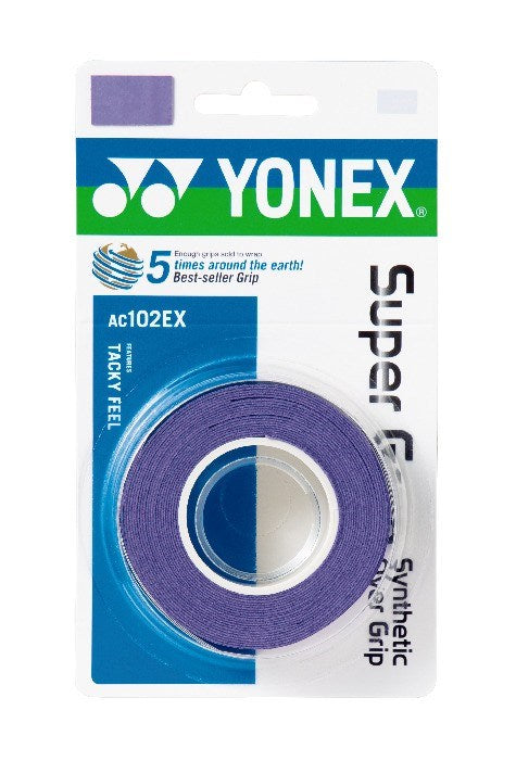 Yonex Wet Super Grap 3-Pack Mörklila
