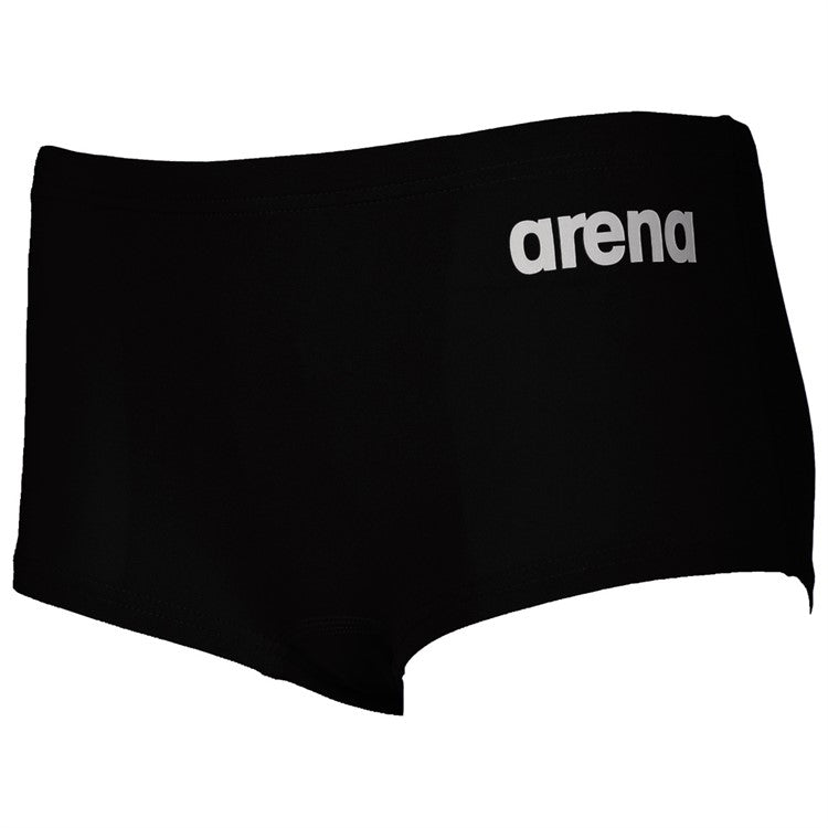 Arena B Solida kvadratiska korta badbyxor Jr Svart-Vit
