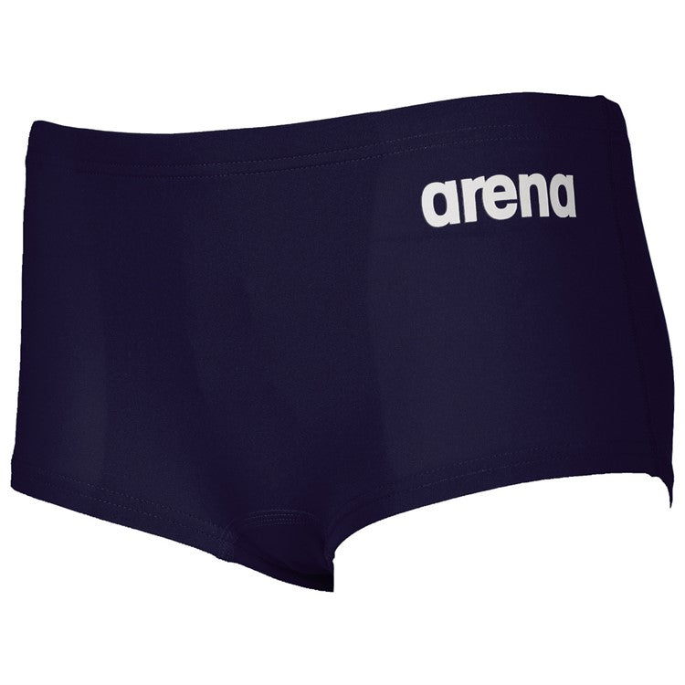 Arena B Solida kvadratiska korta badbyxor Jr Marin-Vit