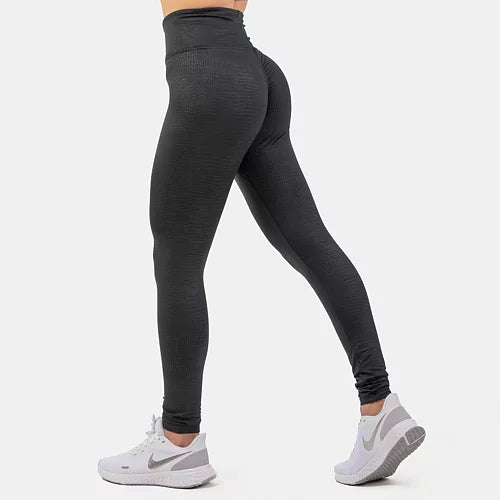 Nebbia Python SnakeSkin Högmidjade Leggings - Svart