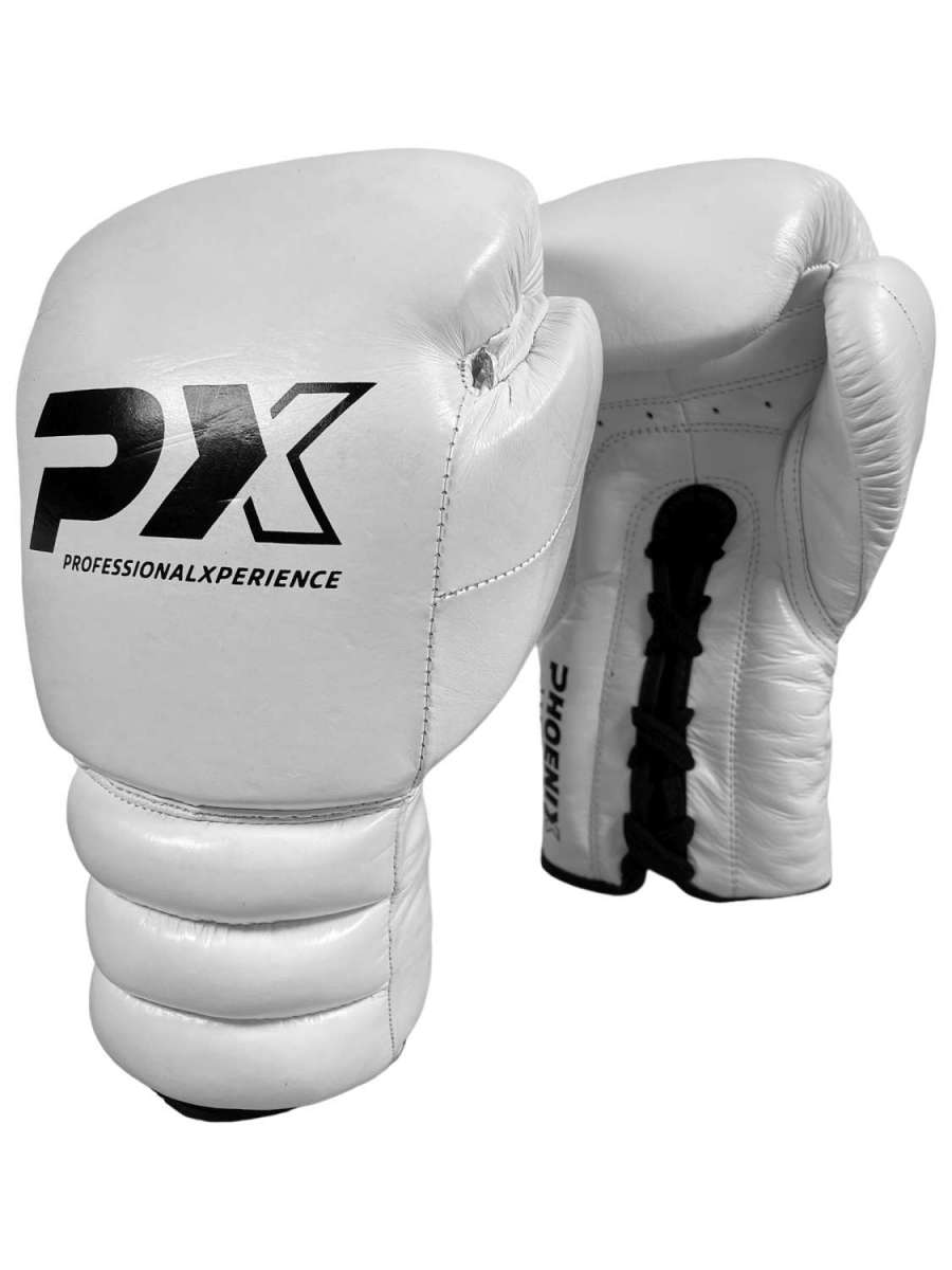 Phoenix PX tävlingsboxningshandskar läder - Vit
