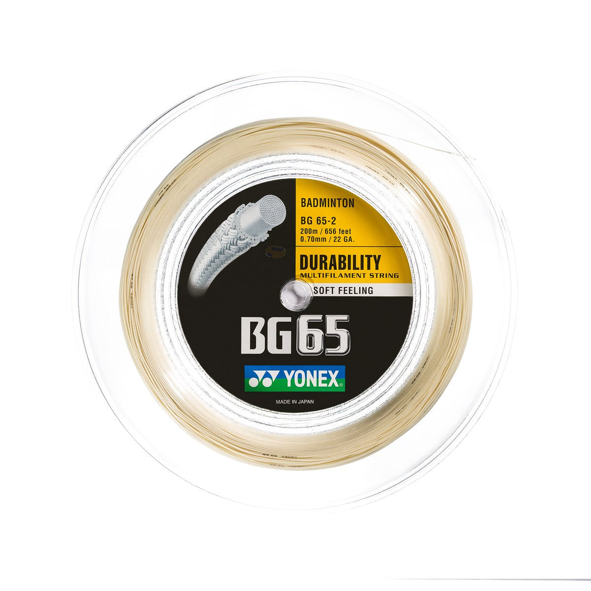 Yonex BG 65 - 200M Amber Badmintonssträng
