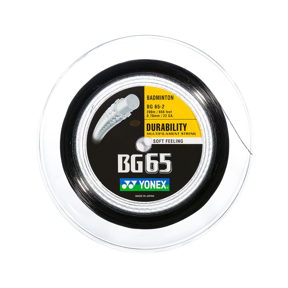 Yonex BG 65 - 200M Svart Badmintonssträng