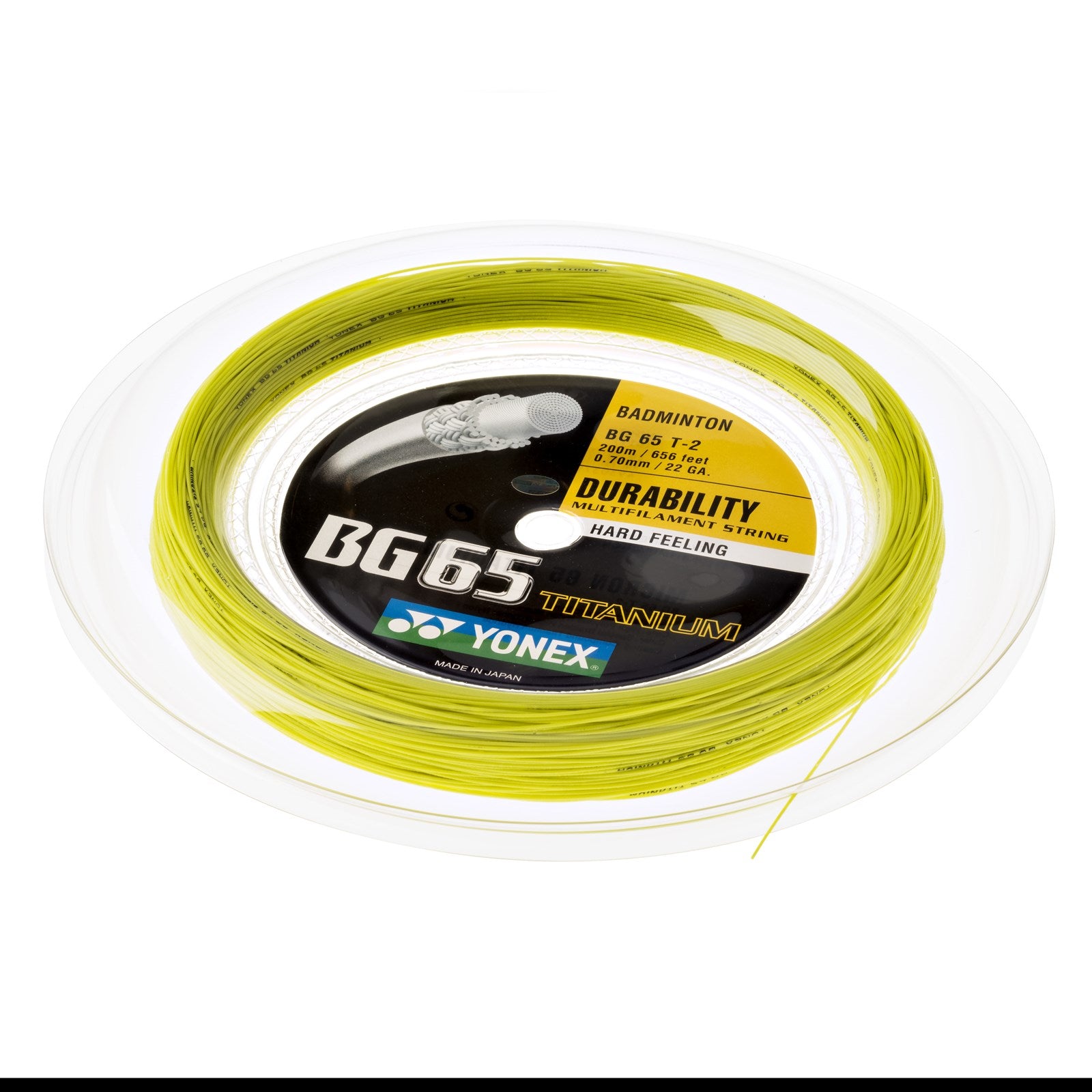 Yonex BG 65 TI - 200M Lemongul Badmintonssträng