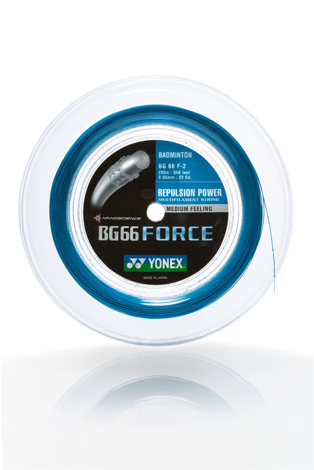 Yonex BG 66 Force - 200M Turkos Badmintonssträng