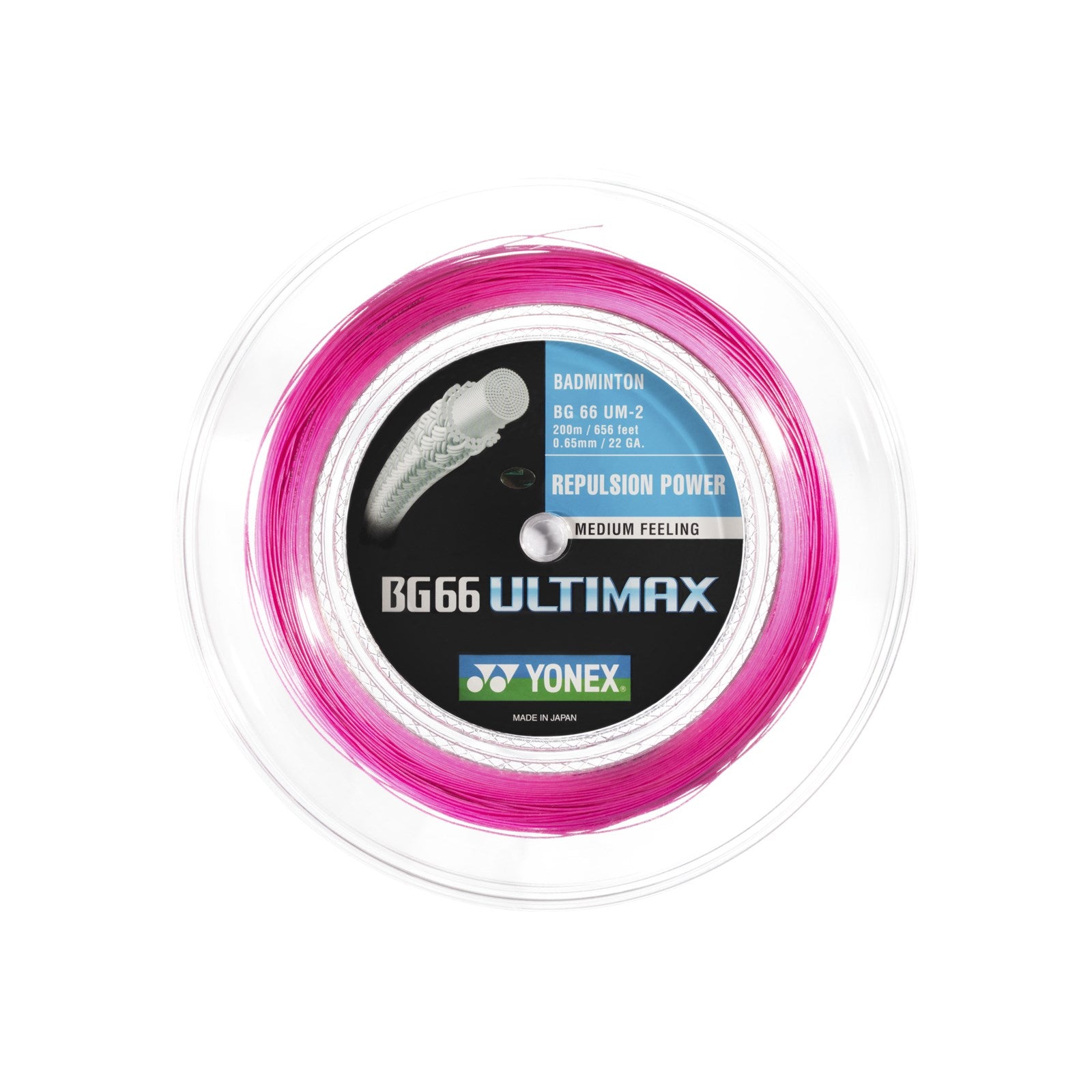 Yonex BG 66 Ultimax - 200M Neonrosa Badmintonssträng