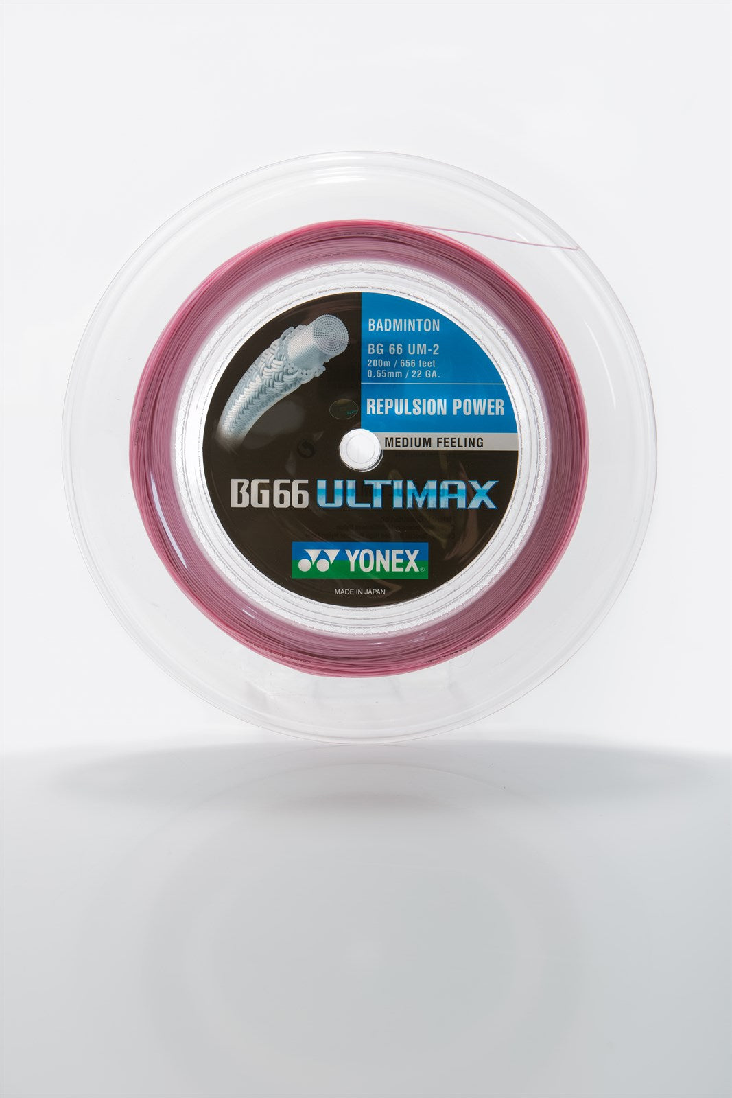 Yonex BG 66 Ultimax - 200M Rosa Badmintonssträng