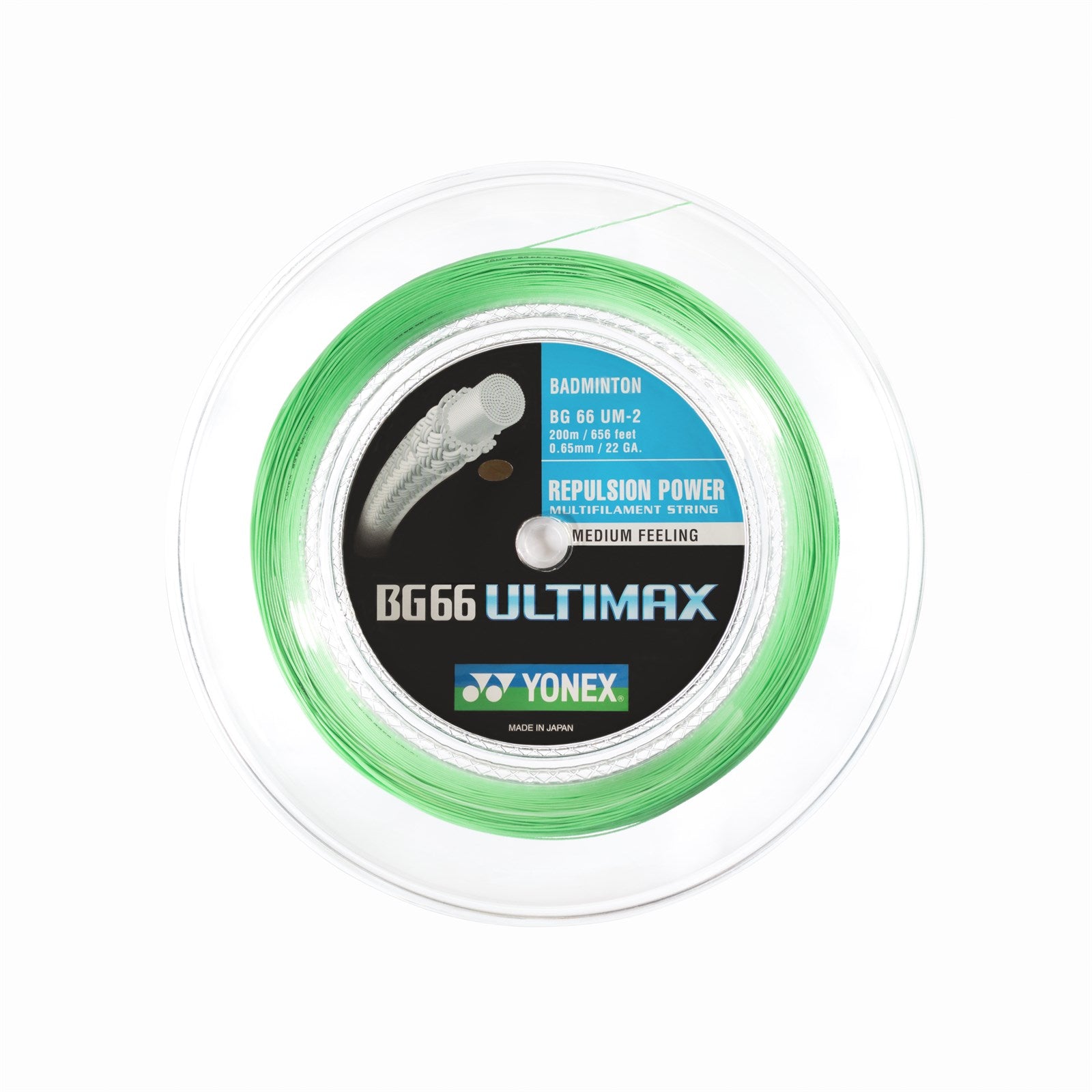 Yonex BG 66 Ultimax - 200M Pastelgrön Badmintonssträng