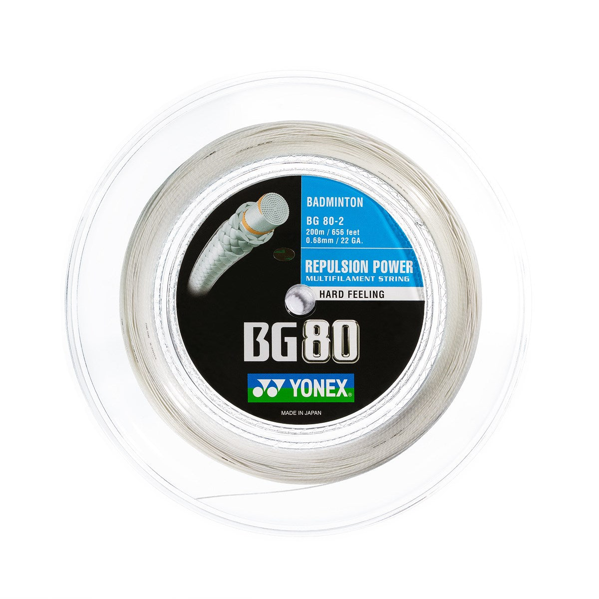 Yonex BG 80 - 200M Badmintonssträng Vit Badmintonssträng