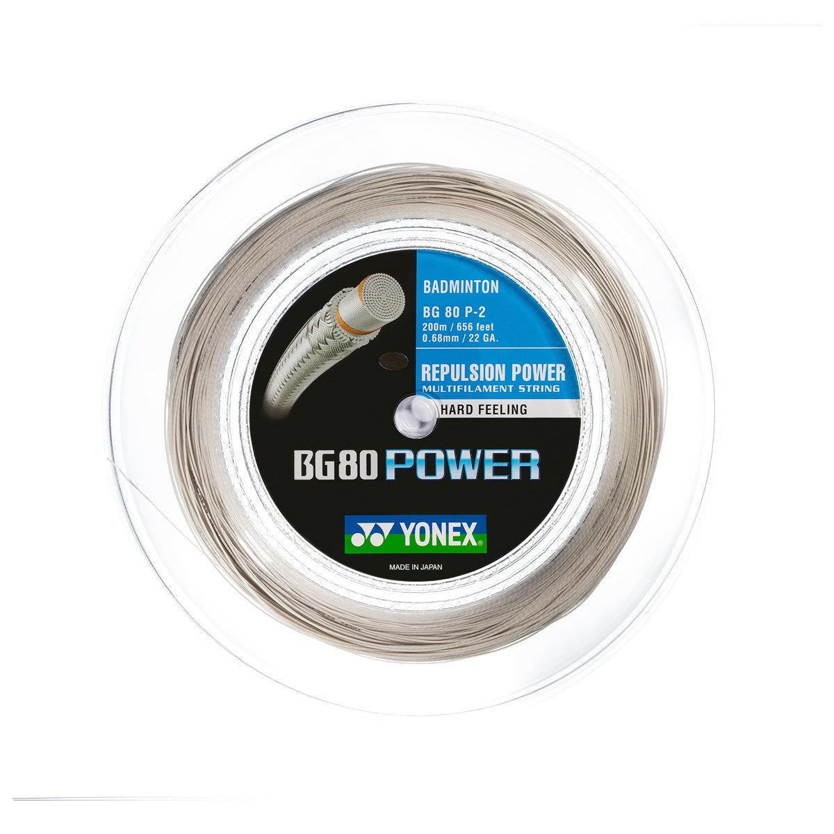 Yonex BG 80 Power - 200M Vit Badmintonssträng