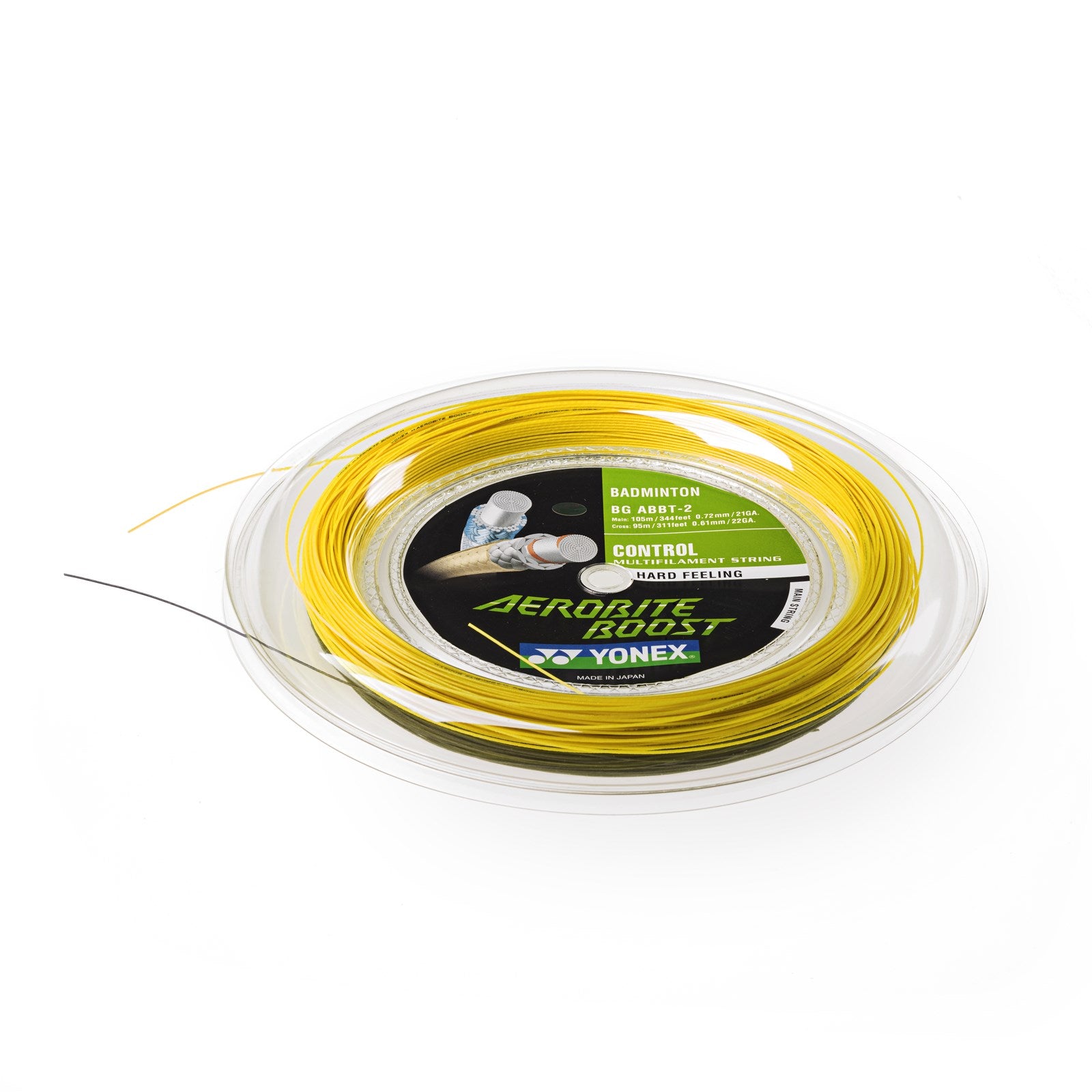 Yonex Aerobite Boost - 200M Badmintonssträng Grå/Gul