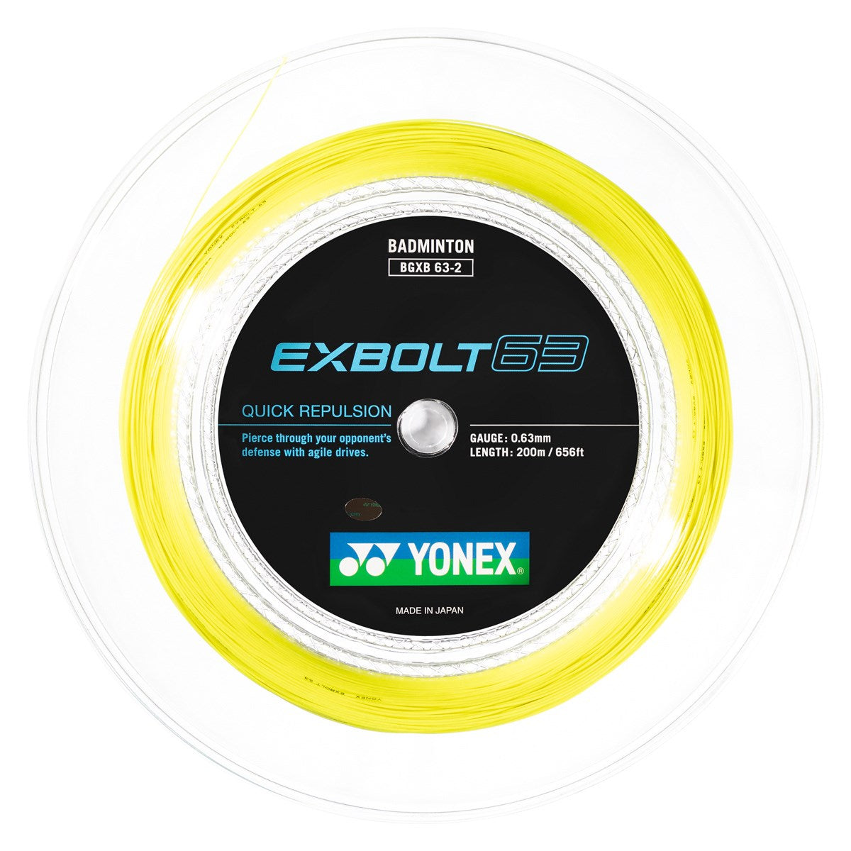 Yonex Exbolt 63 - 200M Badmintonssträng Gul
