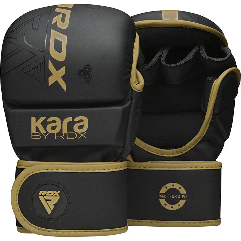 RDX Grappling Gloves Shooter F6 - Mattsvart/Guld