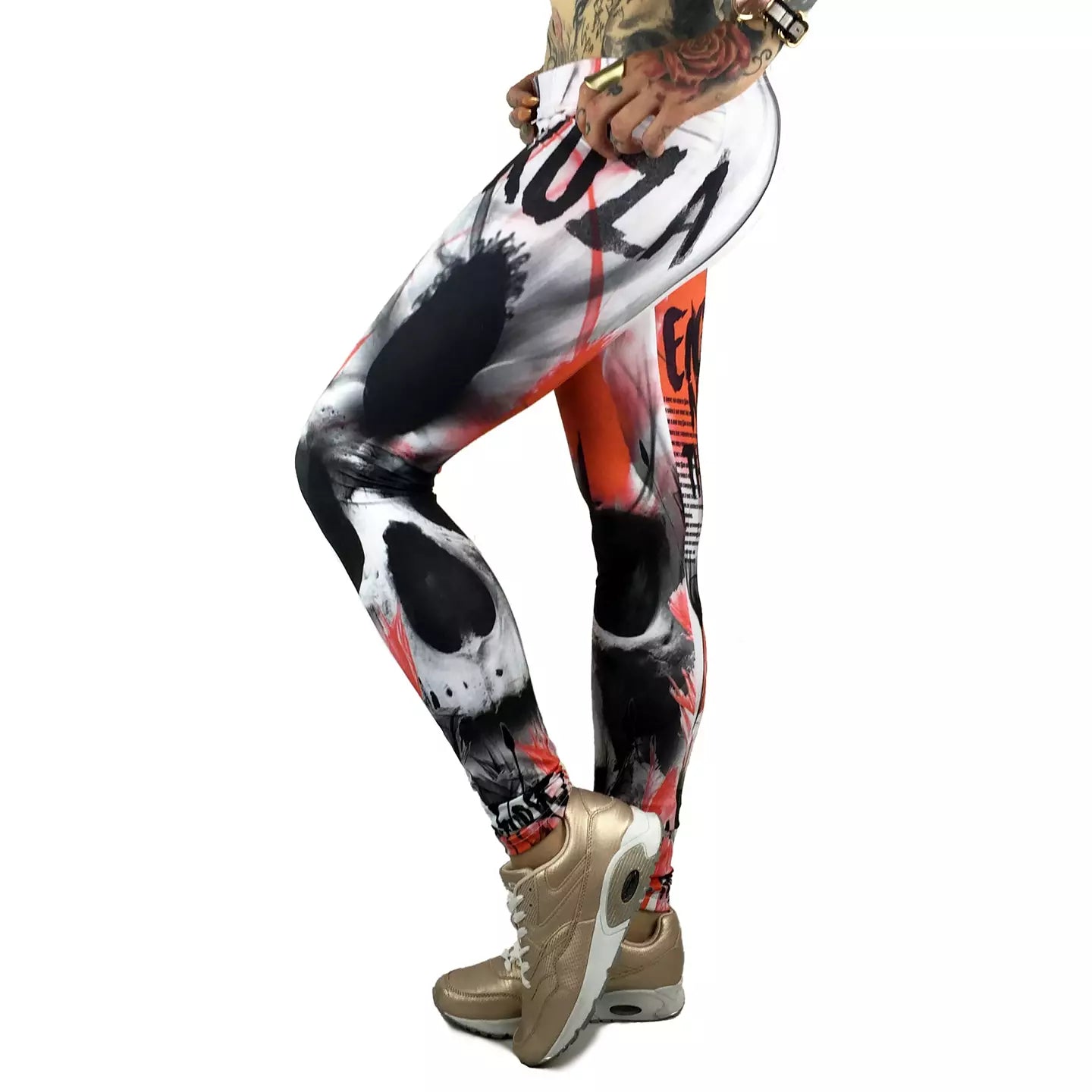 Skull Allover Leggings - Flerfärgad