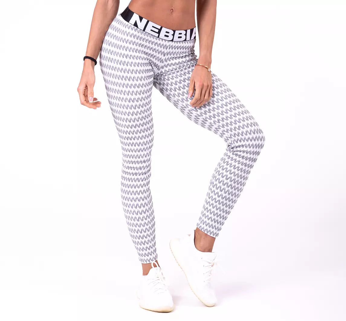 Nebbia Boho 3D Mönster Tights - Ljusgrå