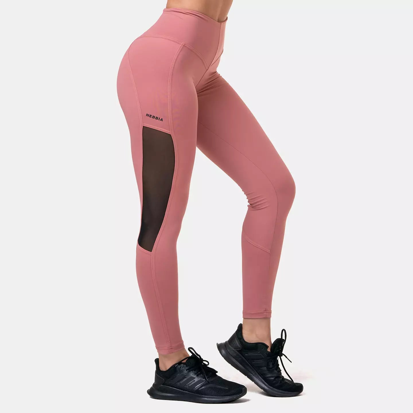 Nebbia Högmidjade Mesh Tights - Gammal Ros