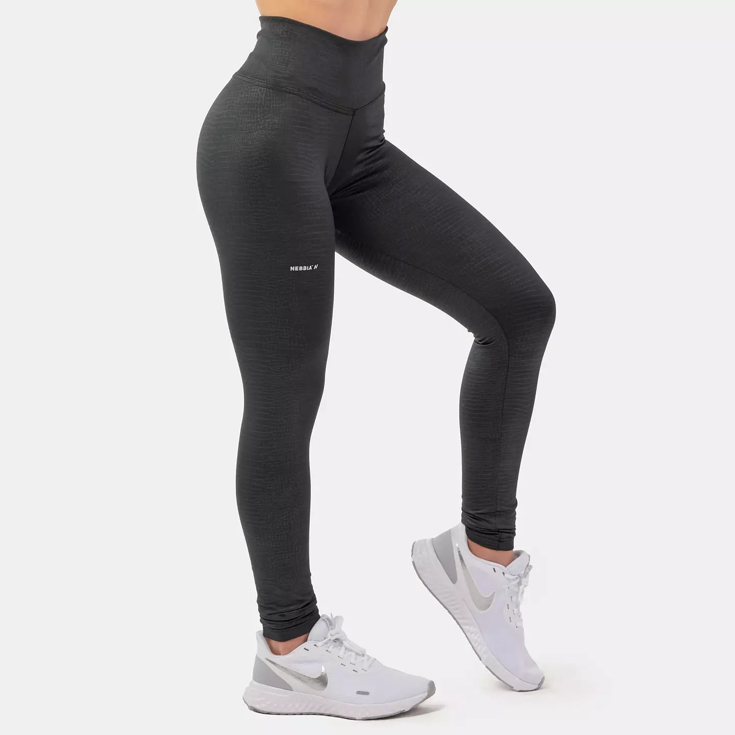 Nebbia Python SnakeSkin Högmidjade Leggings - Svart