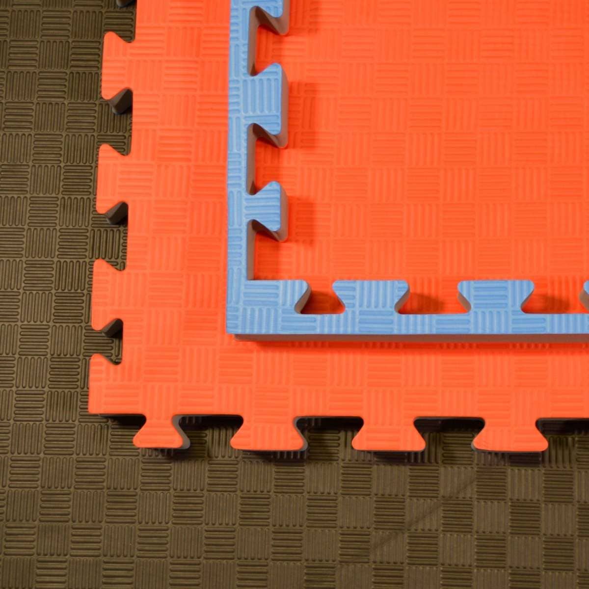 Phoenix Judomattor - Röd/Blå, rutigt mönster, 100x100x4 cm