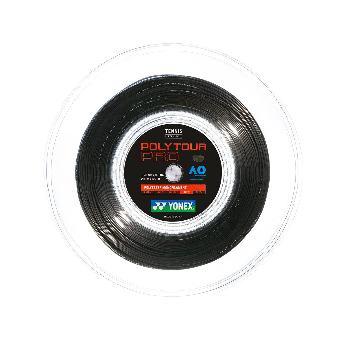 Yonex Polytour Pro 125 200m Tennissträng - Grafit