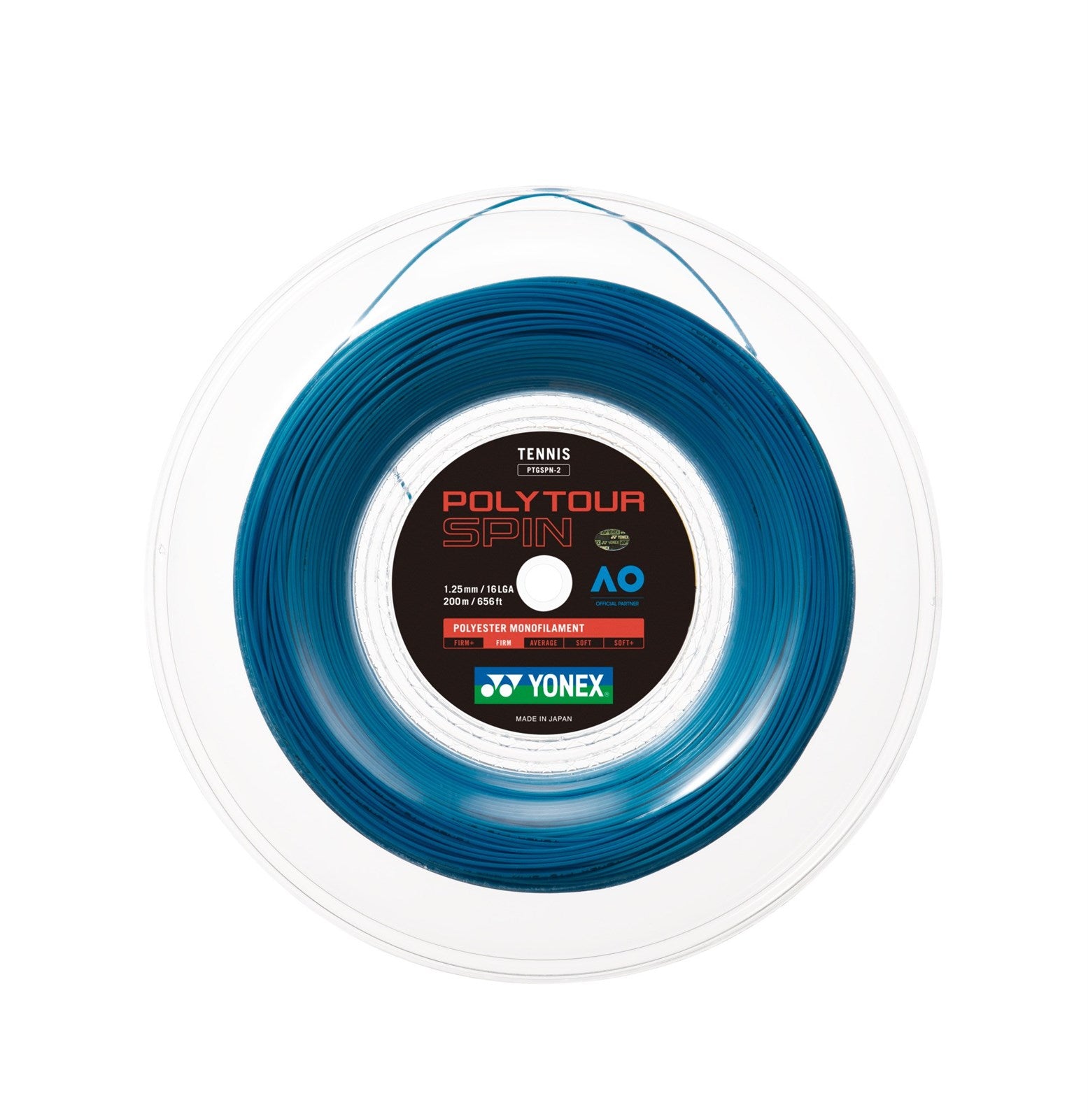 Yonex Polytour Spin 125 200m Tennissträng - Cobalt Blå