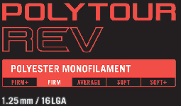 Yonex Polytour Rev 125 200M Tennissträng - Ljusorange