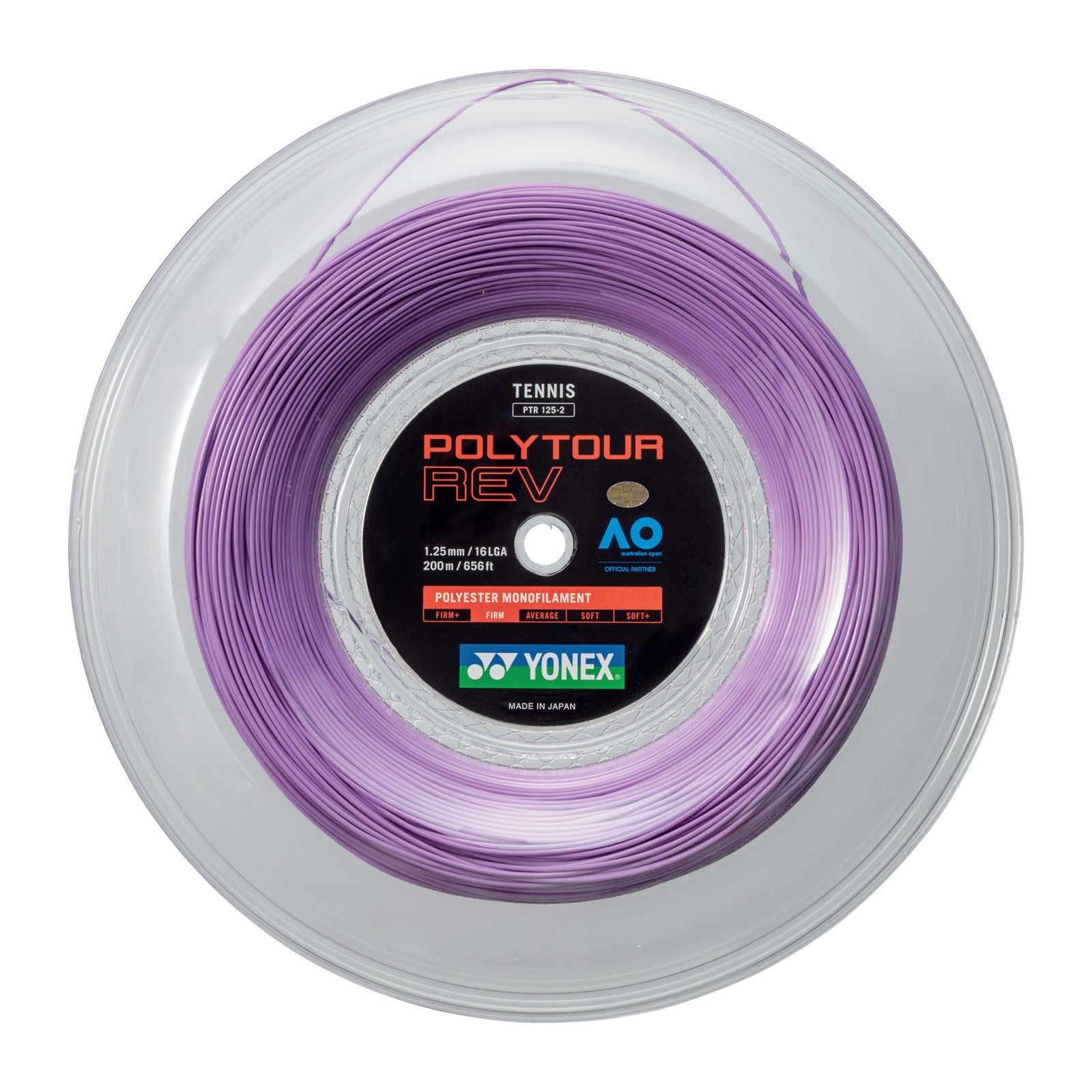 Yonex Polytour Rev 125 200M Tennissträng - Lila