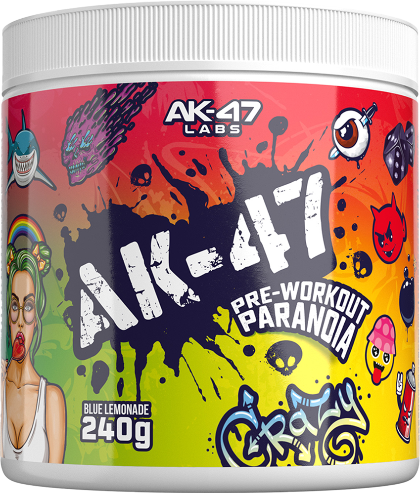AK-47 Labs Pre-Workout Paranoia - 240 g - Blå Citronad