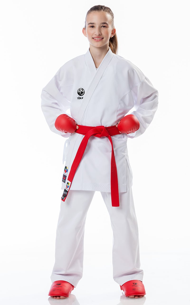TOKAIDO Beginner karate suit, Kumite Master Junior, WKF, 8 oz.