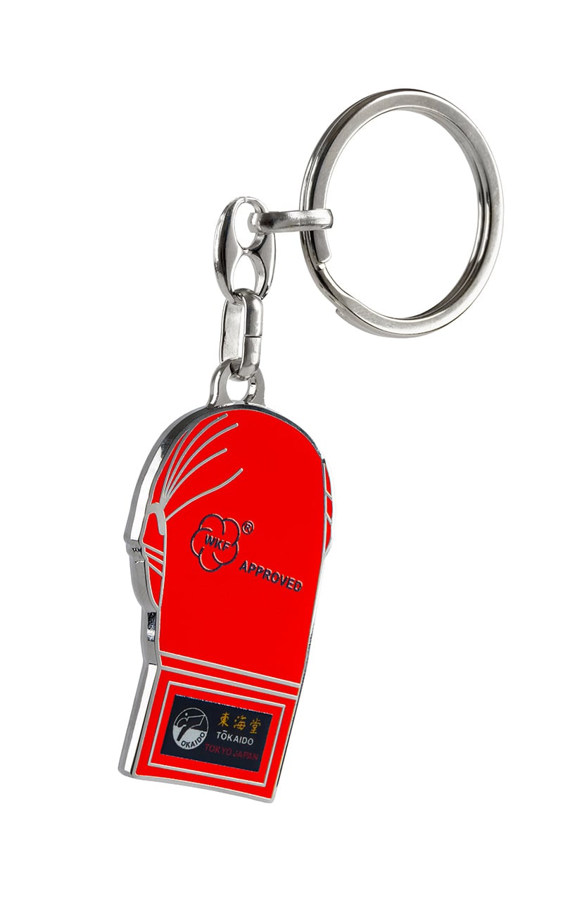 TOKAIDO Keychain, Kumite Fist Guard, red / blue
