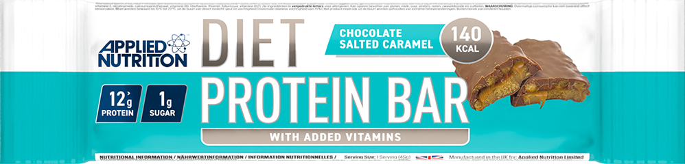 Applied Nutrition Diet Protein Bar - 12 x 45 g - Choklad Salted Caramel