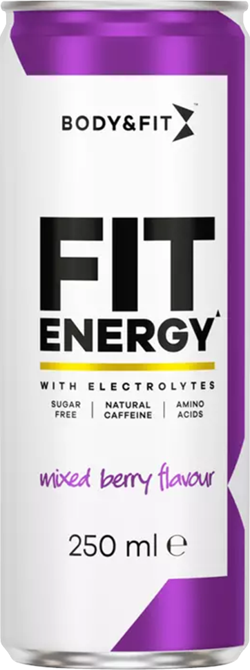 Body & Fit Fit Energy - 24 x 250 ml - Mixed Berry