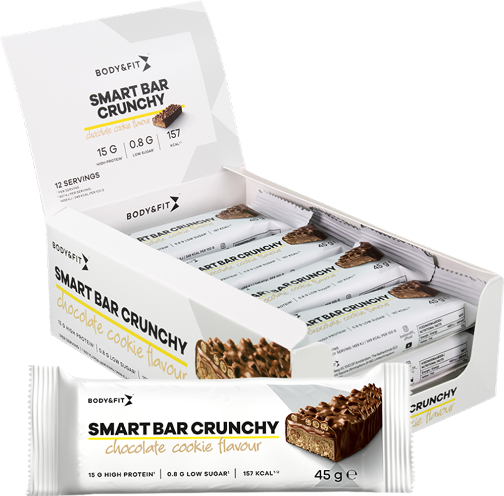 Body & Fit Smart Bar Crunchy - 12 x 45 g - Chocolate & Cookie