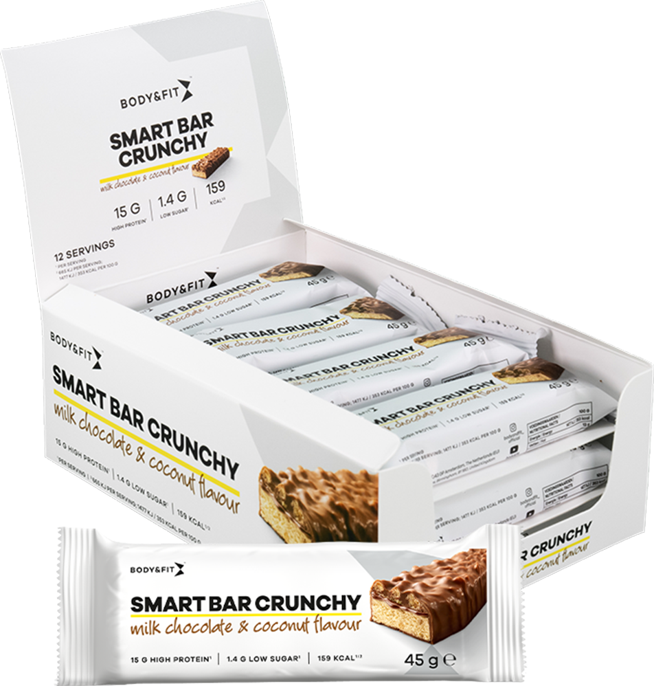 Body & Fit Smart Bar Crunchy - 12 x 45 g - Milk Chocolate & Coconut