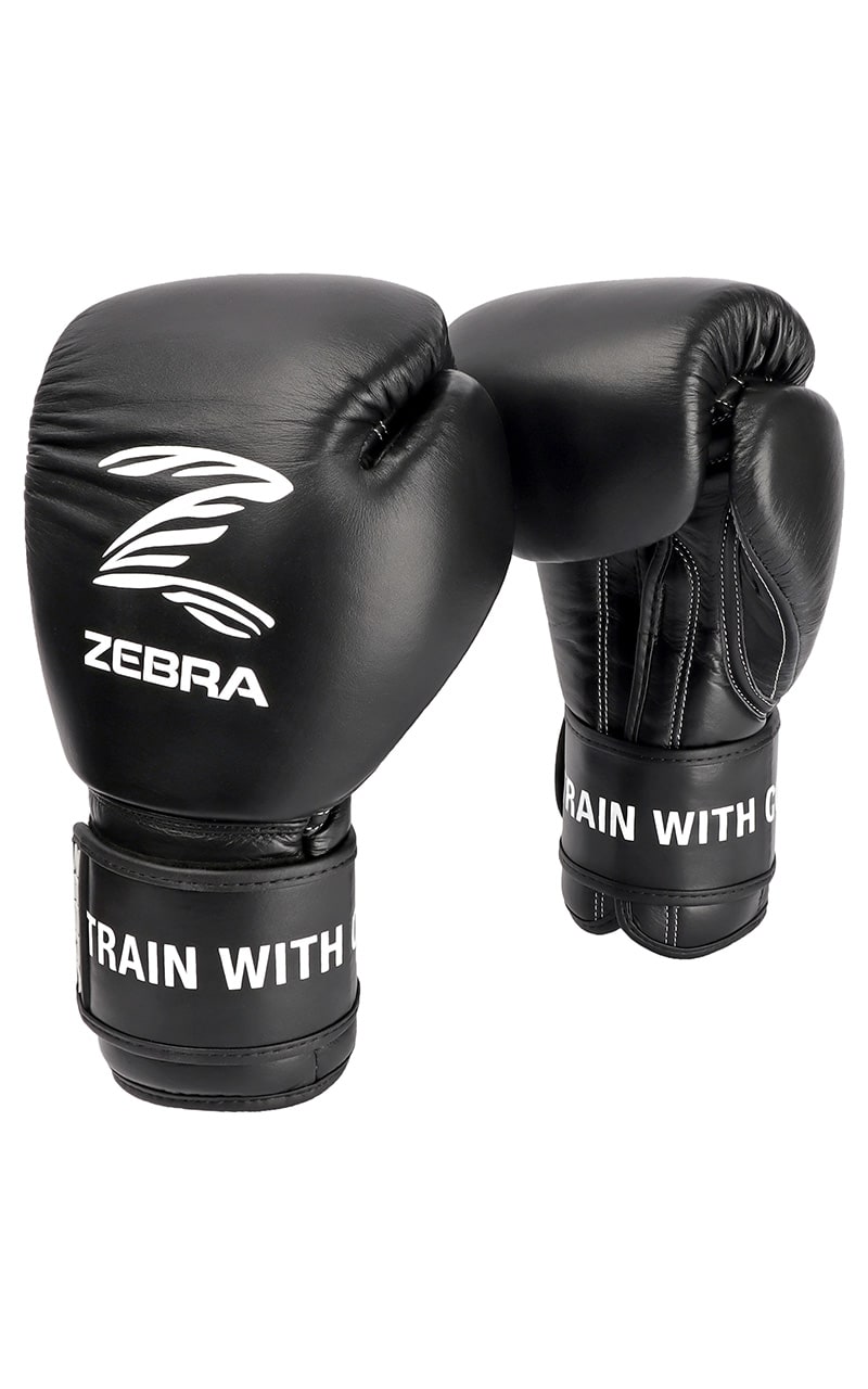 ZEBRA Boxningshandskar, Signature kardborreband, läder