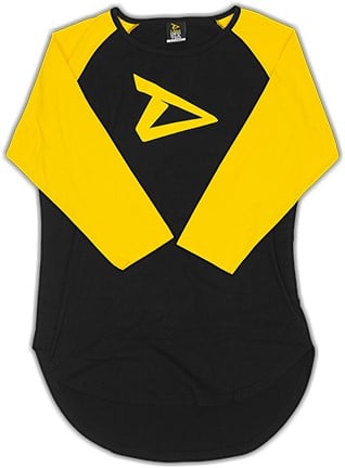 Dedicated 3/4 Sleeve Raglan Shirt Logo