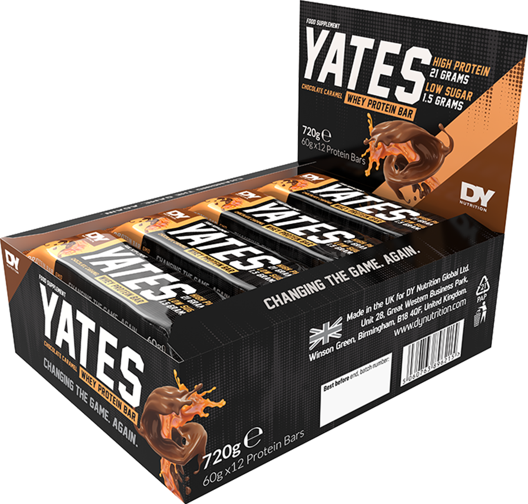 Dorian Yates Nutrition Vassleproteinbar - 12 x 60 g - Choklad Karamell