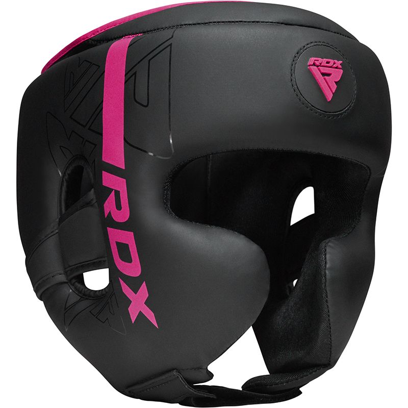 RDX Head Guard F6 - Mattsvart/Rosa
