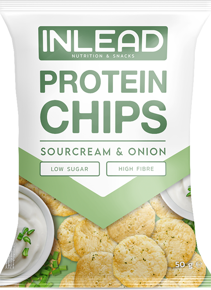 Inlead Protein Chips - 6 x 50 g - Sour Cream & Onion