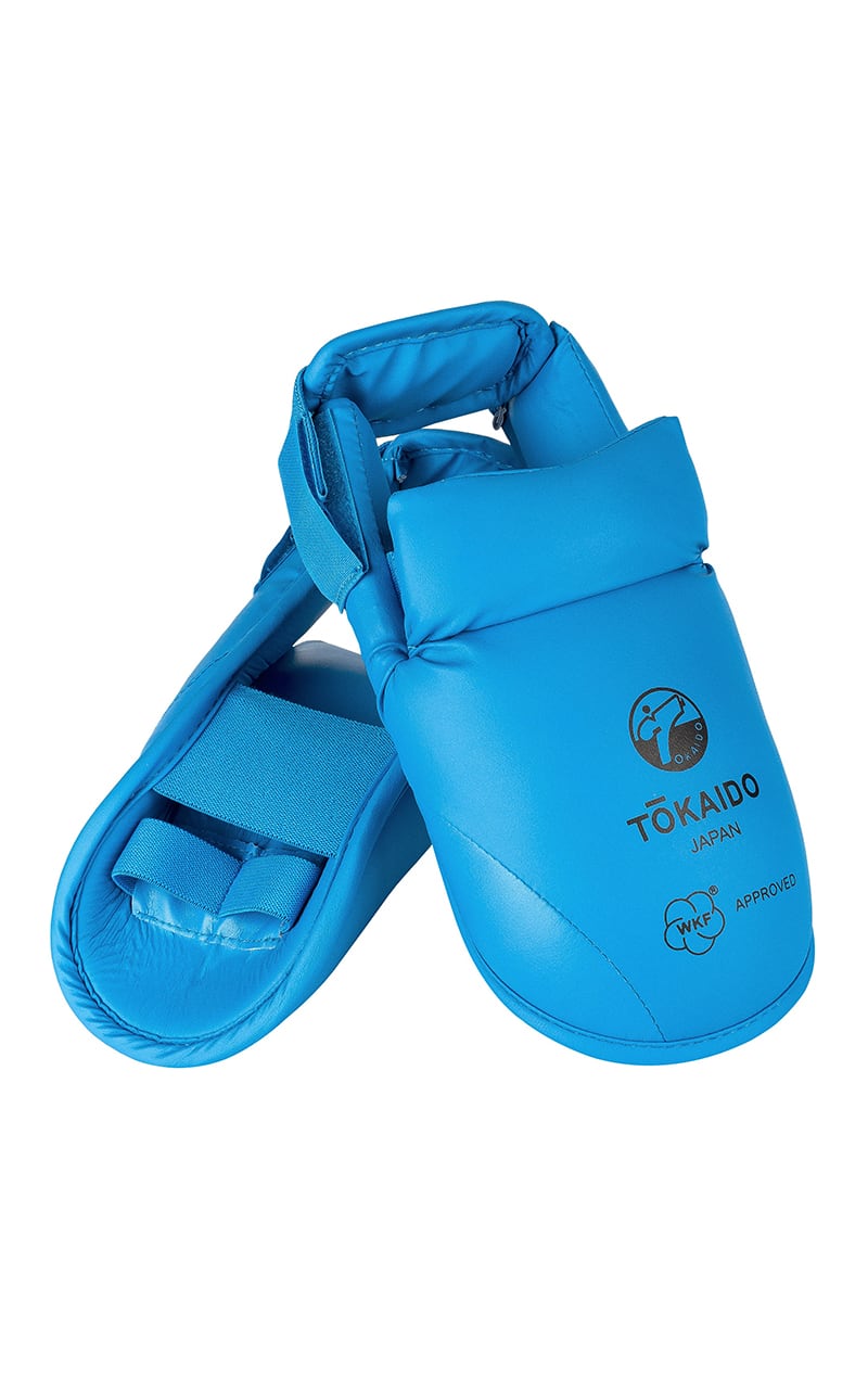 TOKAIDO Karate fotskydd, WKF, med kardborrebrand
