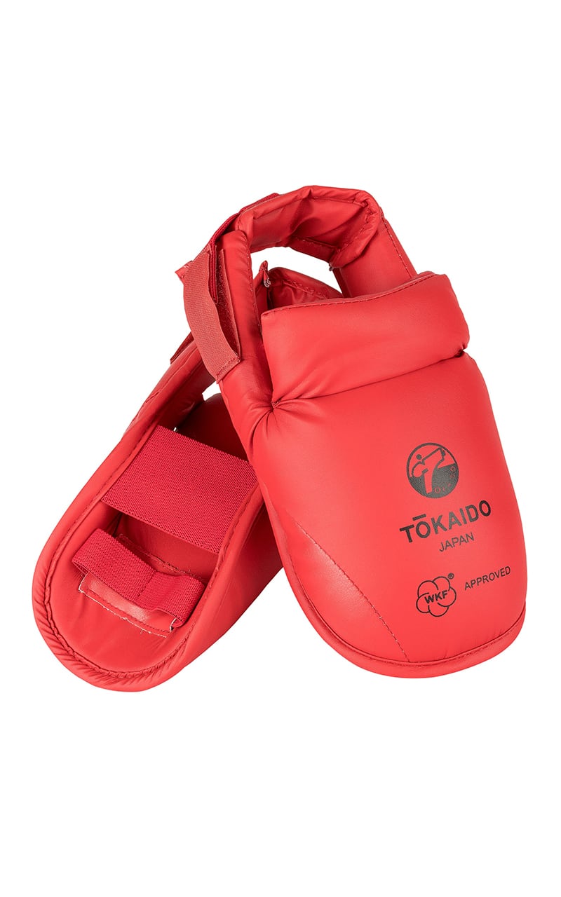 TOKAIDO Karate fotskydd, WKF, med kardborrebrand