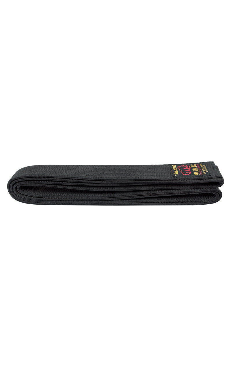 TOKAIDO Karate Belt, artificial silk, made in Japan, black