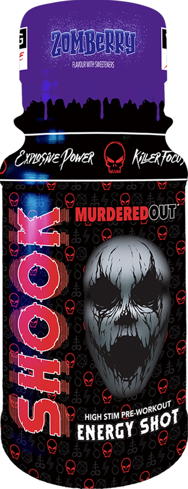 Murdered Out SHOOK Energy Shots - 12 x 60 ml - Zomberry