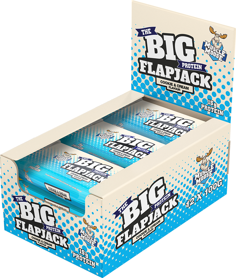 Muscle Moose Big Protein Flapjack - 12 x 100 g - Cookie and Cream