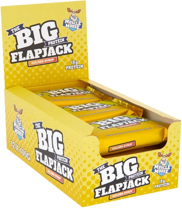 Muscle Moose Big Protein Flapjack - 12 x 100 g - Golden Syrup