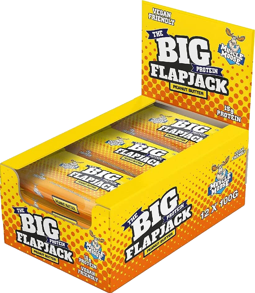 Muscle Moose Big Protein Flapjack - 12 x 100 g - Peanut Butter