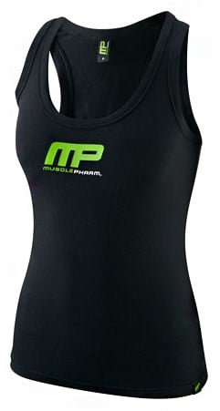 MusclePharm MPL3 Ladies Top Logo - Black/Green