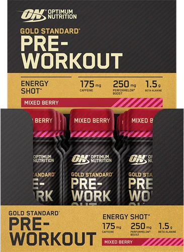 Optimum Nutrition Gold Standard Pre-workout Shot - 12 x 60 ml - Mixed Berry