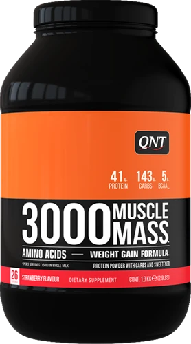 QNT 3000 Muscle Mass - 1300 g - Strawberry