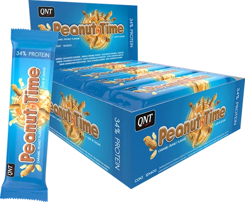 QNT Peanut Time Bars 34% - 12 x 60 g